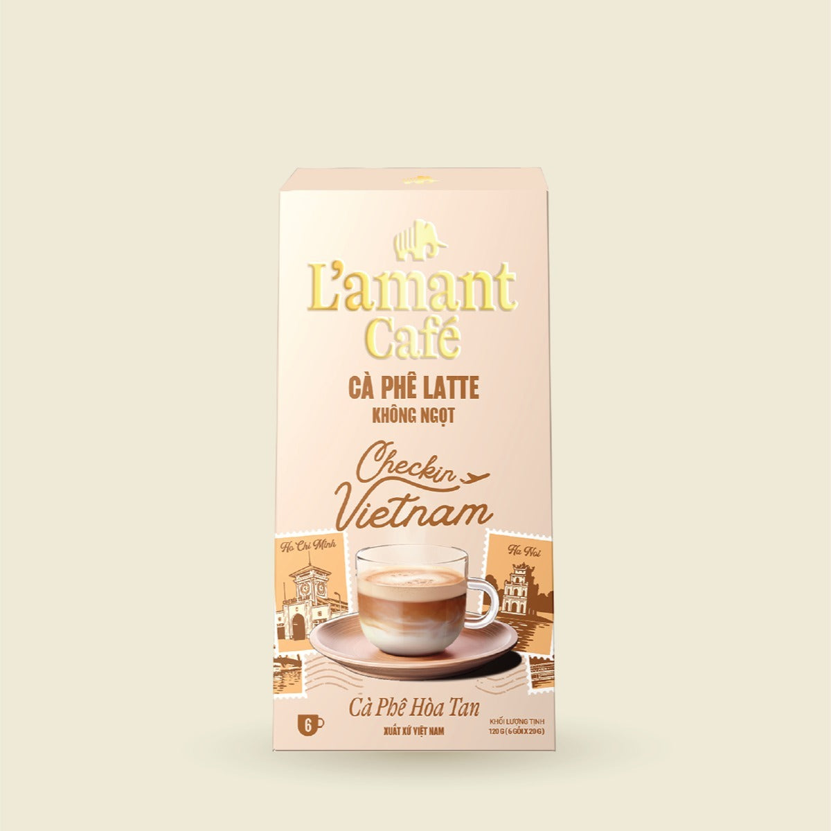 L'amant Cafe Unsweetened Latte Instant Coffee